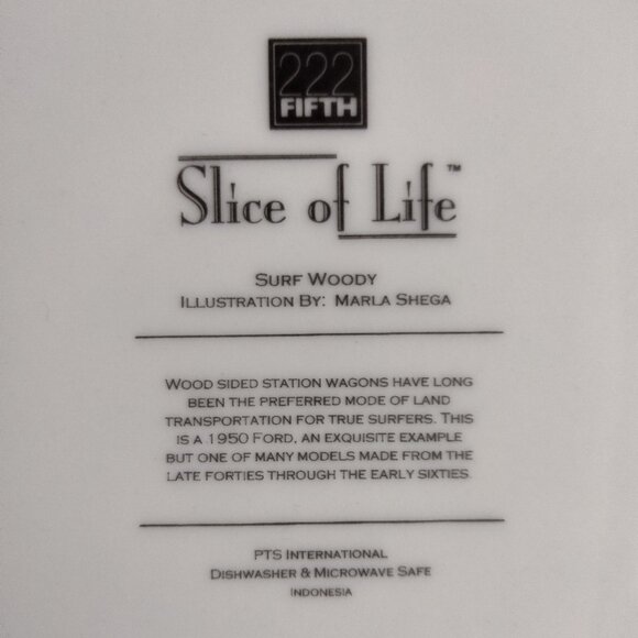 Slice of Life Surf Wood Station Wagon Collector's Dinner Plate - Picture 6 of 6